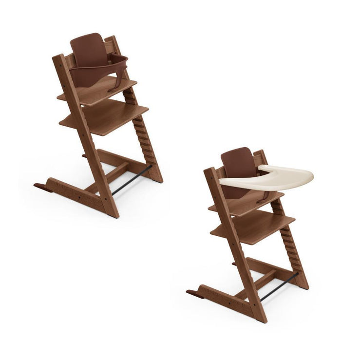 Pack Stokke Tripp Trapp + Baby Set² Warm Brown + Tabuleiro Vanilla White