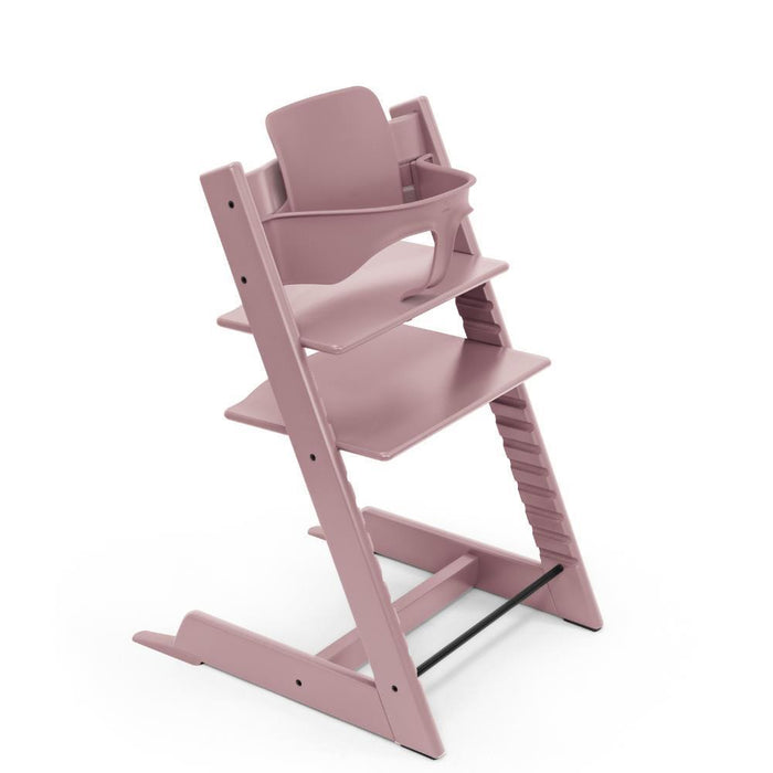 Pack Stokke Tripp Trapp + Baby Set² Heather Mauve + Newborn Set Anthracite