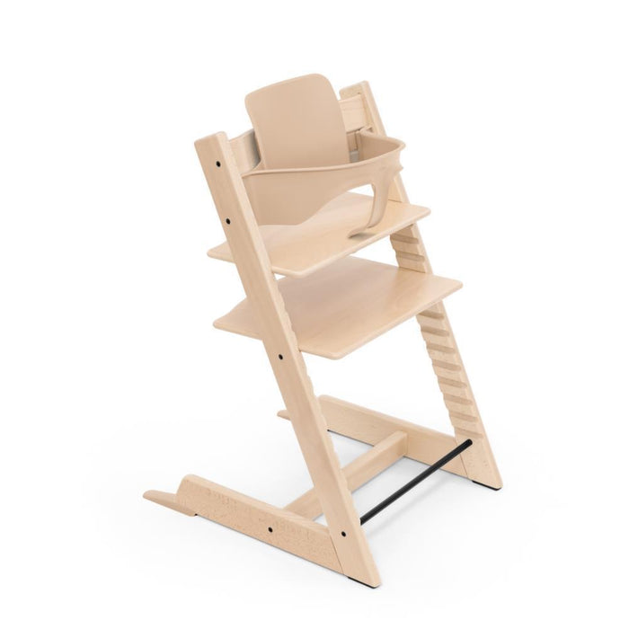Pack Stokke Tripp Trapp + Baby Set² Natural + Tabuleiro Vanilla White