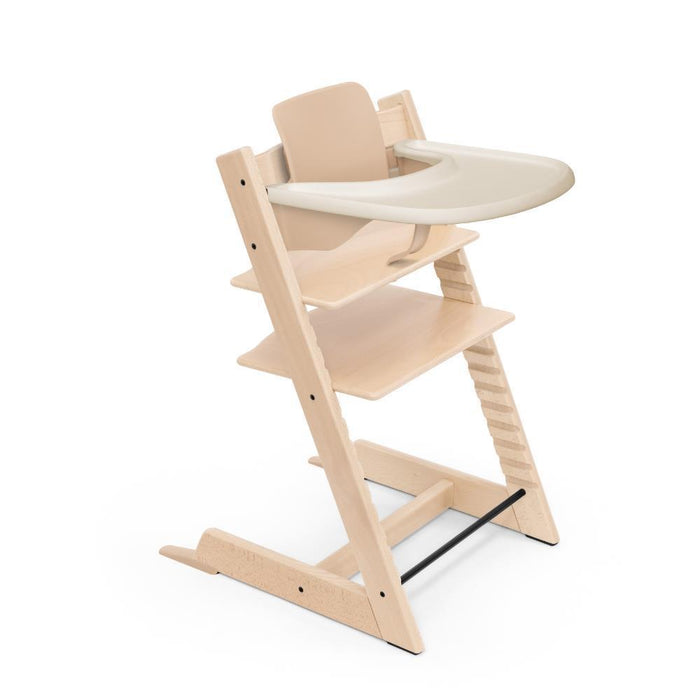 Pack Stokke Tripp Trapp + Baby Set² Natural + Tabuleiro Vanilla White