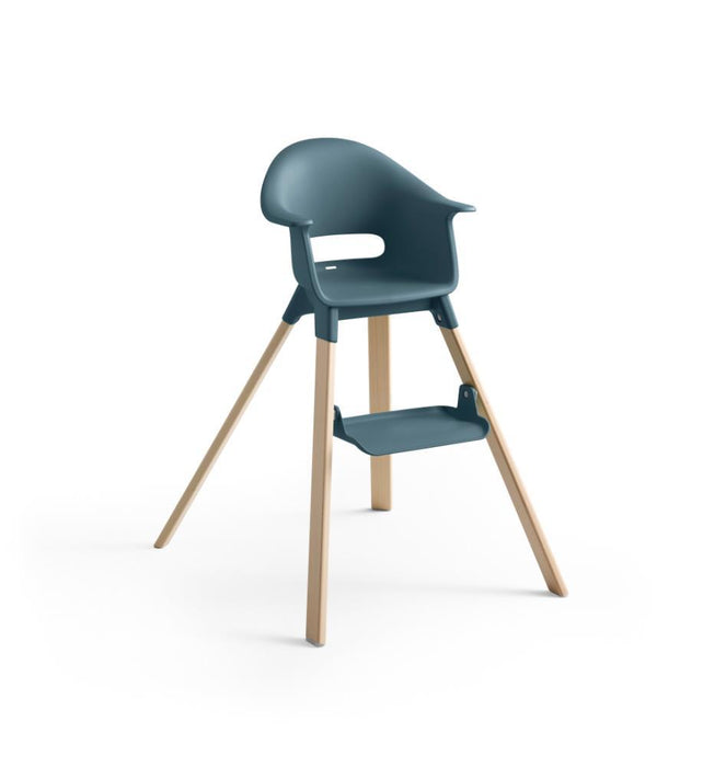 Cadeira da Papa Stokke Clikk Bamboo Fjord Blue/Natural