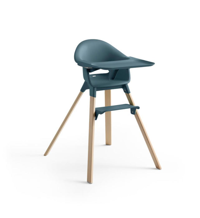 Cadeira da Papa Stokke Clikk Bamboo Fjord Blue/Natural