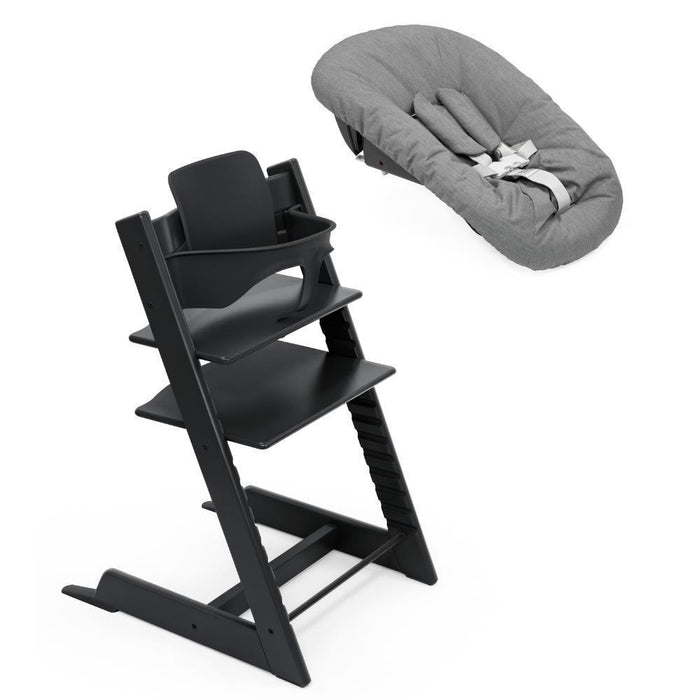 Stokke Bundle Tripp Trapp + Baby Set² Black + Newborn Set Anthracite