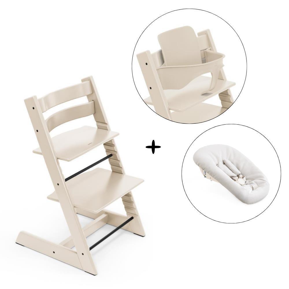 Stokke Tripp Trapp Bundle + Baby Set² + Newborn Set Vanilla White