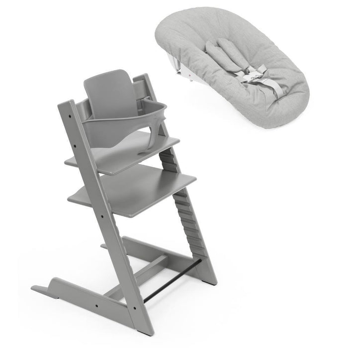 Stokke Bundle Tripp Trapp + Baby Set² Storm Grey + Newborn Set Grey