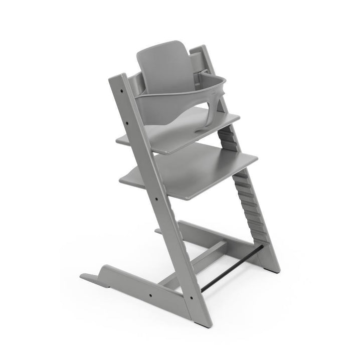 Stokke Bundle Cadeira da Papa TrippTrapp + Baby Set² + Tabuleiro Storm Grey