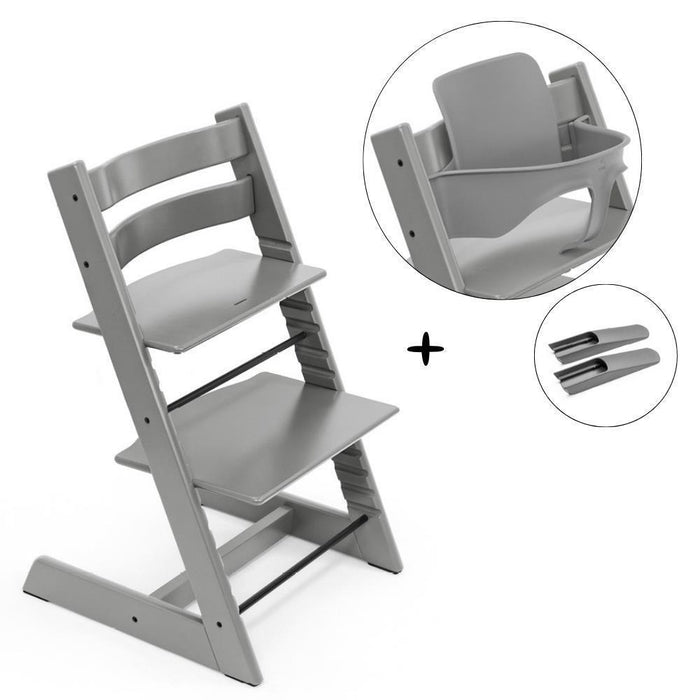 Stokke Bundle Cadeira da Papa TrippTrapp + Baby Set² Storm Grey