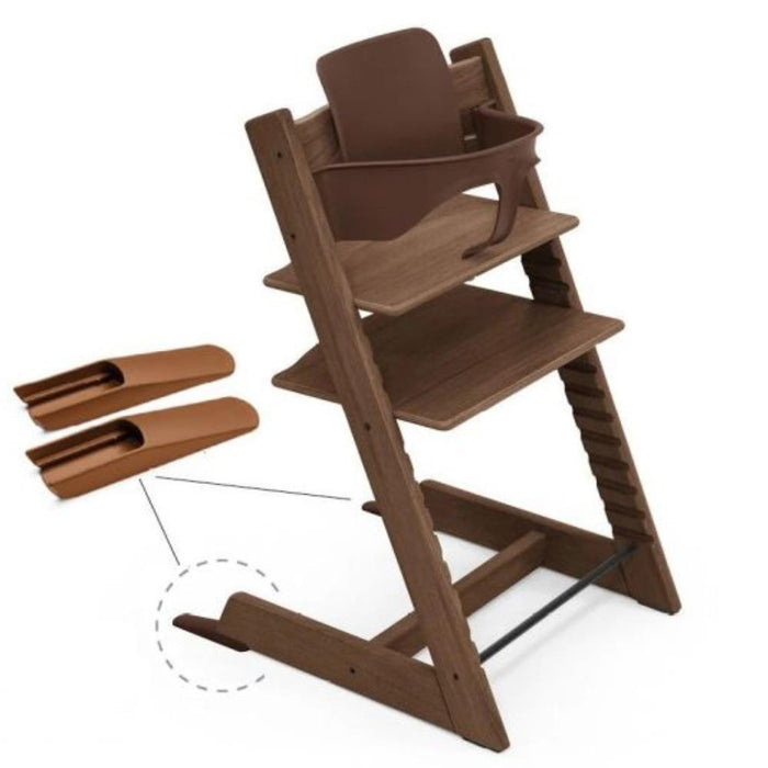 Pack Cadeira da Papa Tripp Trapp em Madeira + Baby Set² Warm Brown