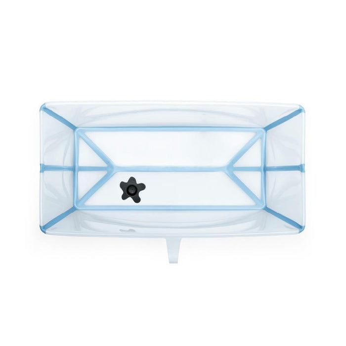 Pack Stokke Banheira Dobrável Flexi Bath Ocean Blue + Suporte
