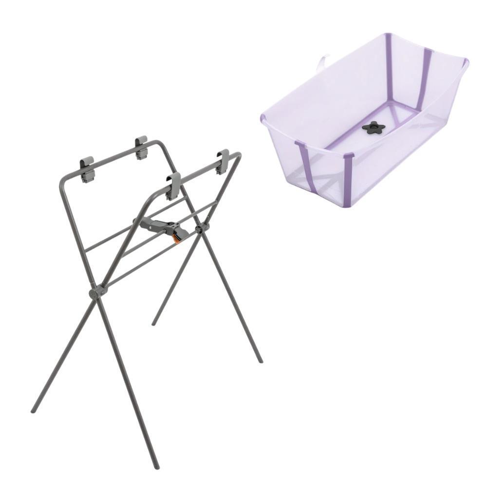 Pack Stokke Banheira Dobrável Flexi Bath Lavender + Suporte