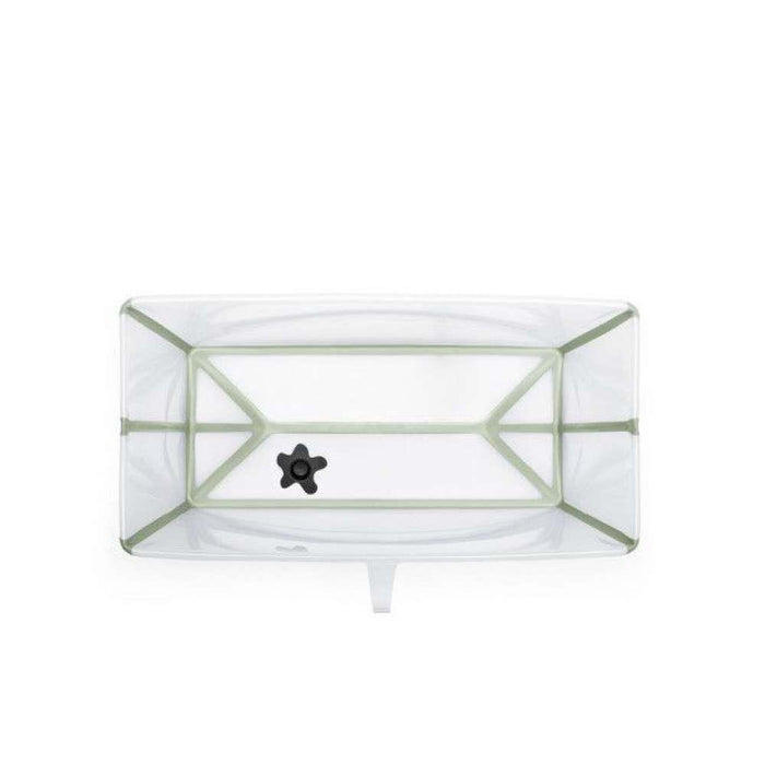 Pack Stokke Banheira Dobrável Flexi Bath Transparent Green + Suporte