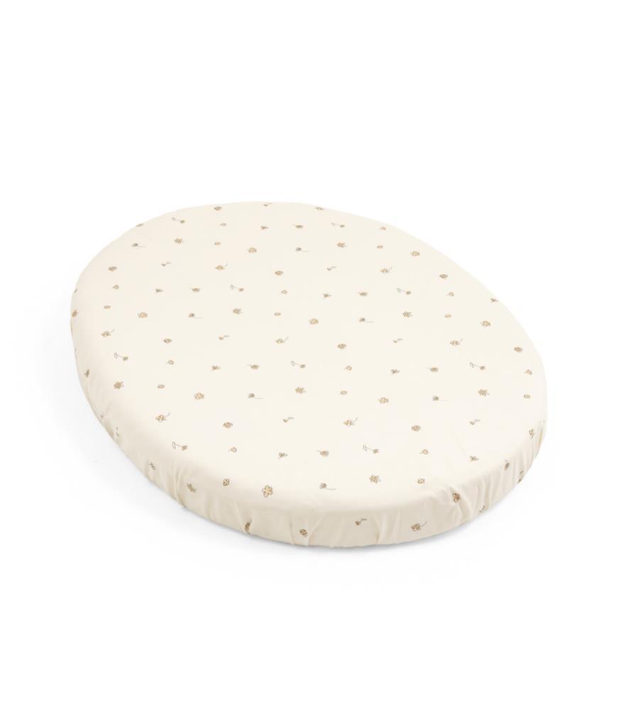 Stokke Sleepi Mini Fitted Sheet Flower Ecru