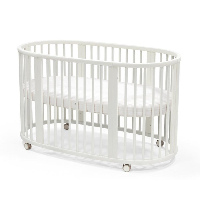 Pack Stokke Cama Sleepi V3 White + Colchão + Lençol Ajustável White