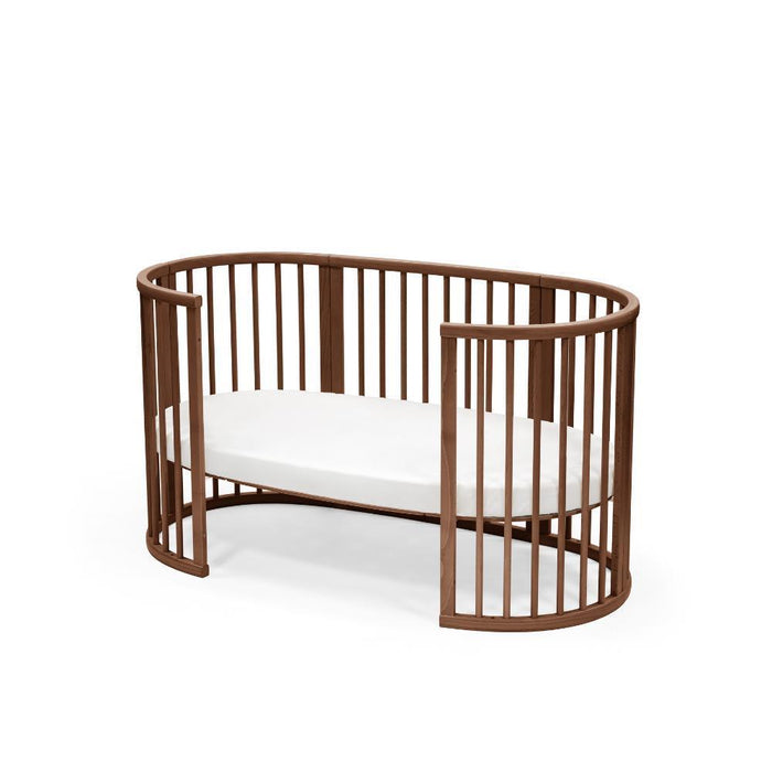 Pack Stokke Cama Sleepi V3 Warm Brown + Colchão + Lençol Ajustável White