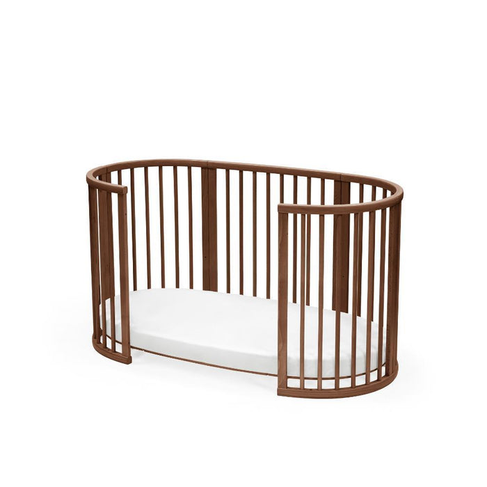 Pack Stokke Cama Sleepi V3 Warm Brown + Colchão + Lençol Ajustável White