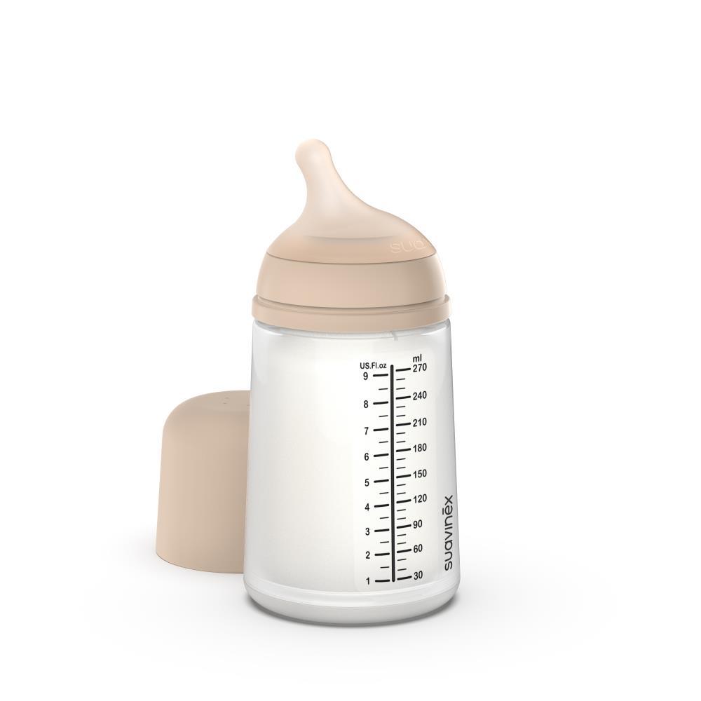 Biberón Suavinex Zero Zero de flujo medio, 270 ml