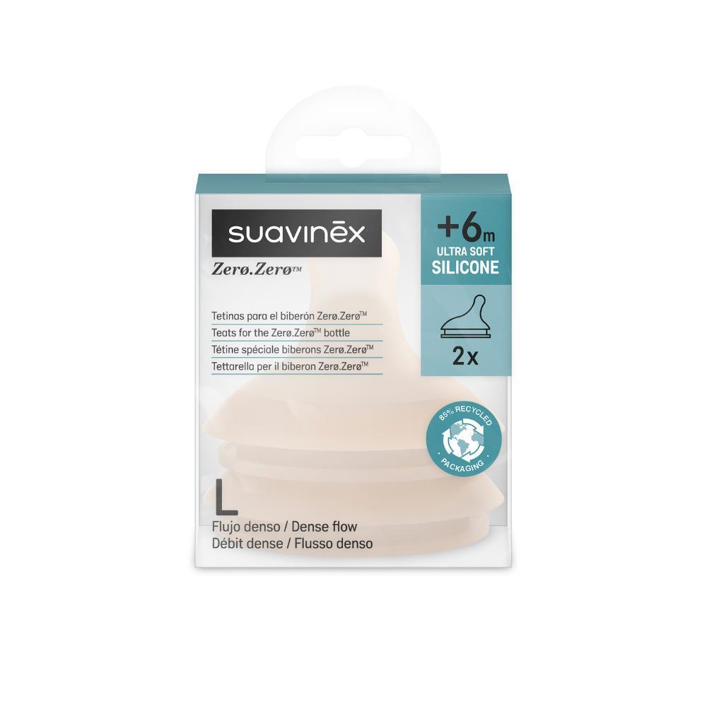 2 boquillas Suavinex Zero Zero Light, caudal L +6m