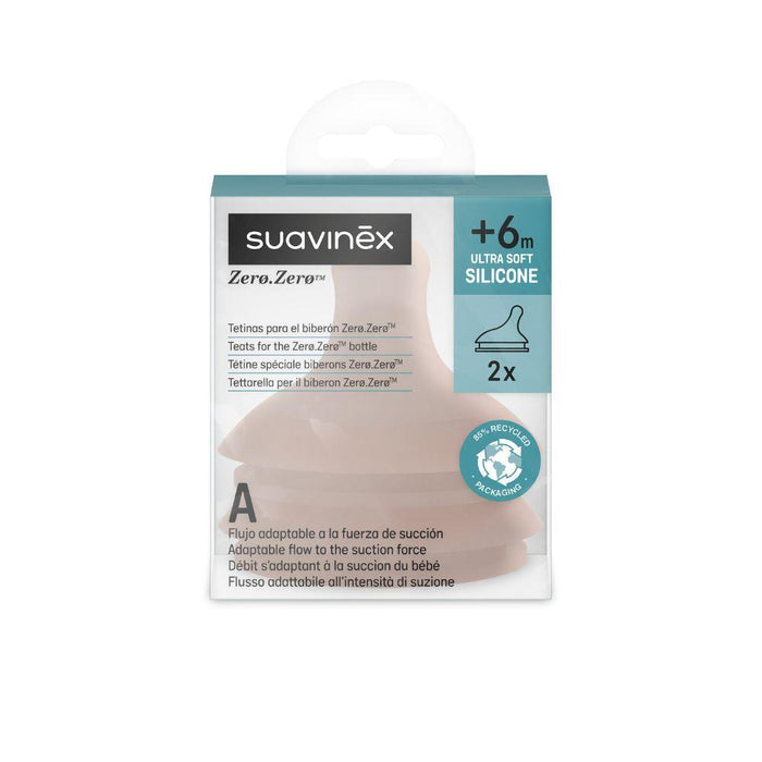 2 Tetinas Suavinex Zero Zero Fluxo A TU Deep +0m