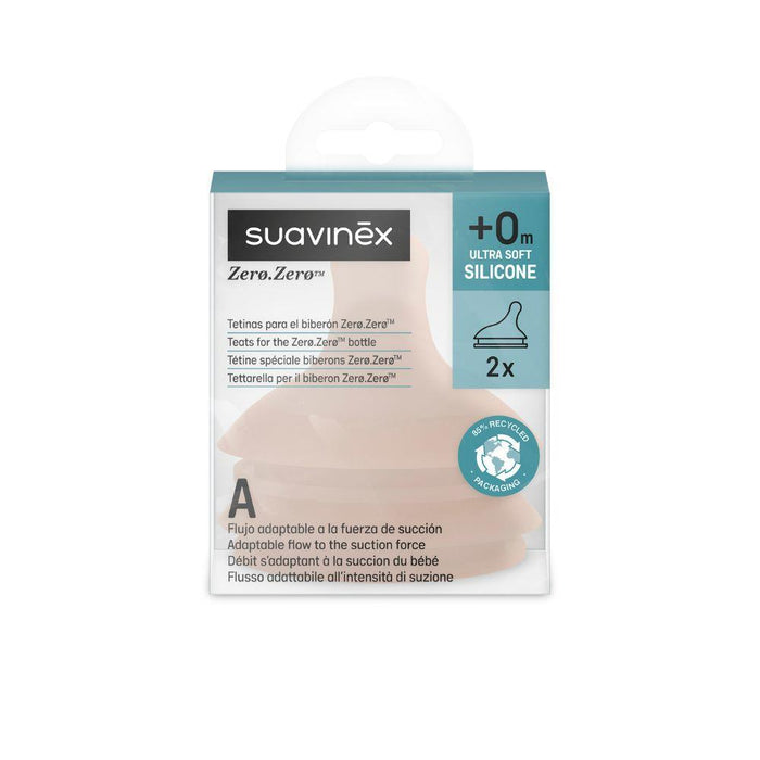 2 Tetinas Suavinex Zero Zero Fluxo A TU Medium +0m
