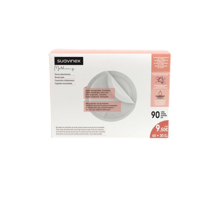 Discos de Amamentação Descartáveis Suavinex  60+30