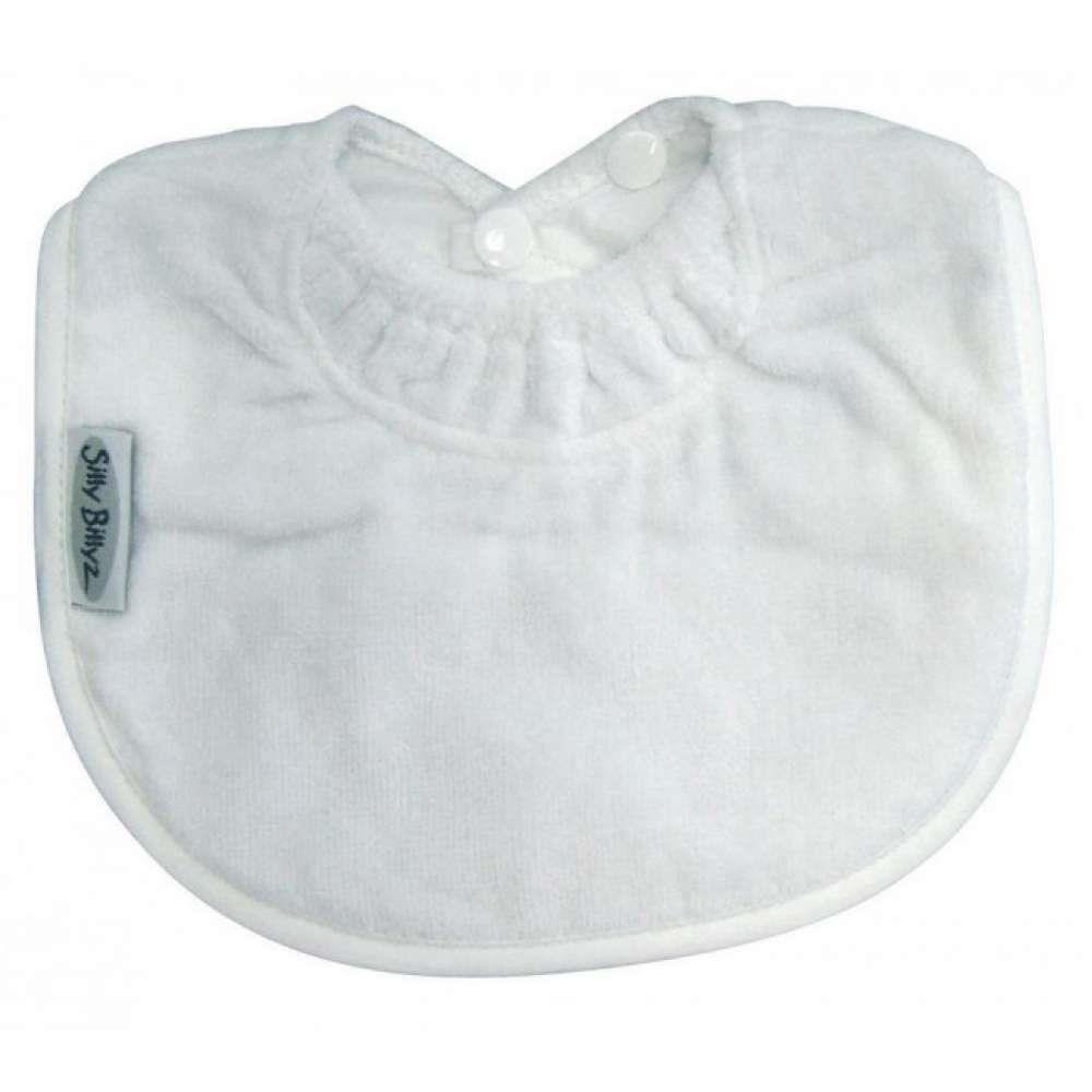 Silly Billyz White Newborn Bib