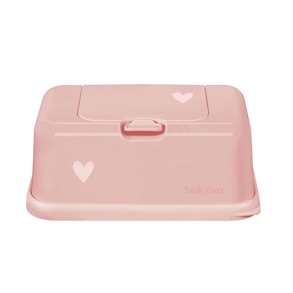 Funkybox Caja de Toallitas Corazón Rosa Pastel Mate Mate
