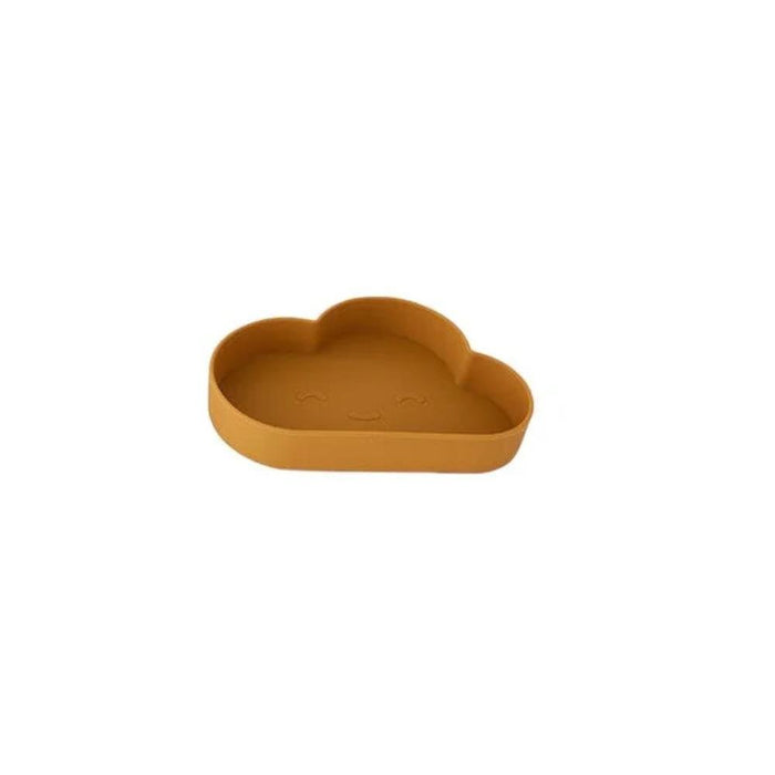 Prato e Taça em Silicone Oyoy Mini Cloud Rubber/Coral