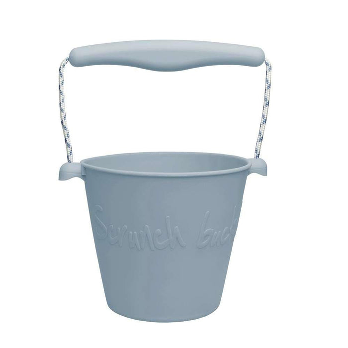 Balde Praia em Silicone Scrunch Azul