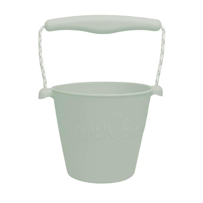 Balde de Praia em Silicone Scrunch Verde Seco Sage