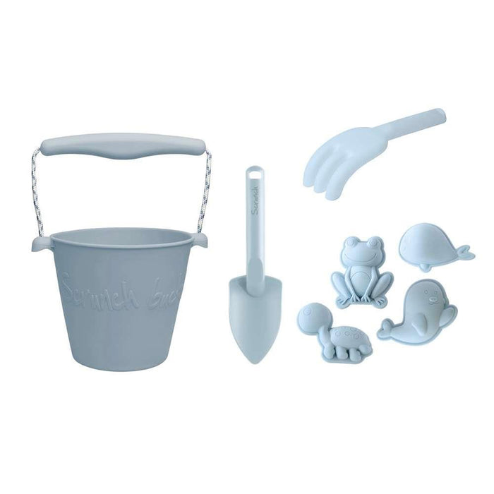 Scrunch Conjunto de Praia Silicone Azul