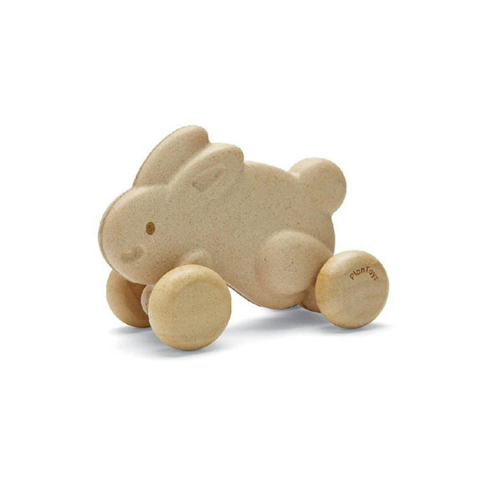 Coelho com Rodas Plan Toys Eco Branco