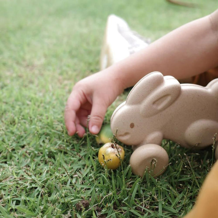 Coelho com Rodas Plan Toys Eco Branco