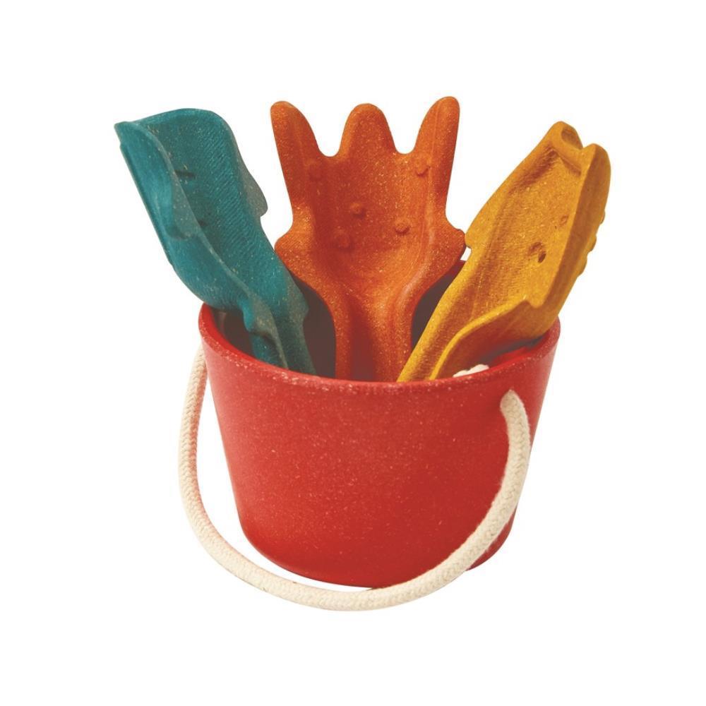 Conjunto de Praia com Balde PlanToys Eco 4 Peças