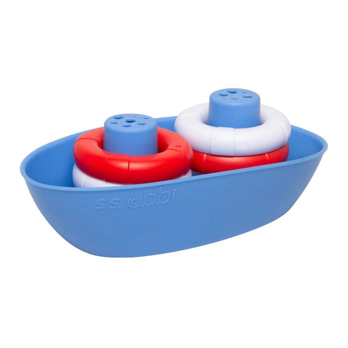 Brinquedo de Banho com Barco em Silicone e Bóias