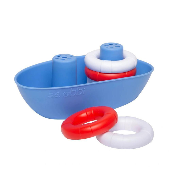 Brinquedo de Banho com Barco em Silicone e Bóias
