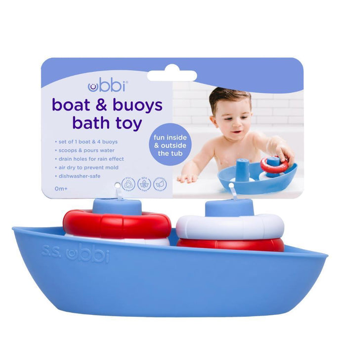 Brinquedo de Banho com Barco em Silicone e Bóias