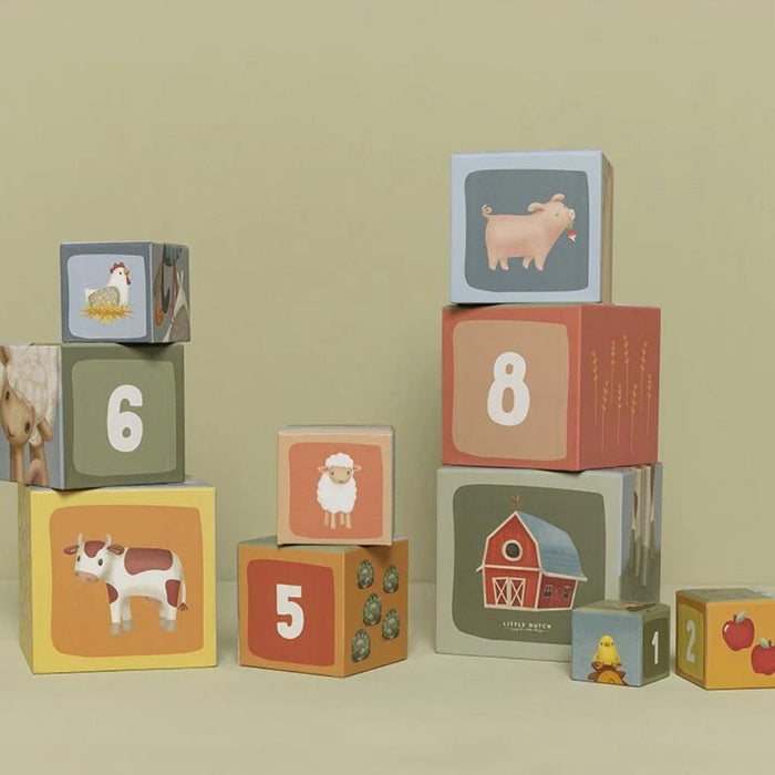 10 Cubos de Empilhar Little Dutch Little Farm