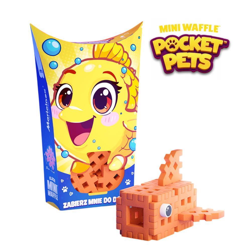 Mini pez mascota de bolsillo con forma de gofre
