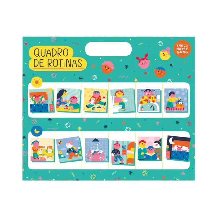 Quadro de Rotinas Magnético The Happy Gang 30cm