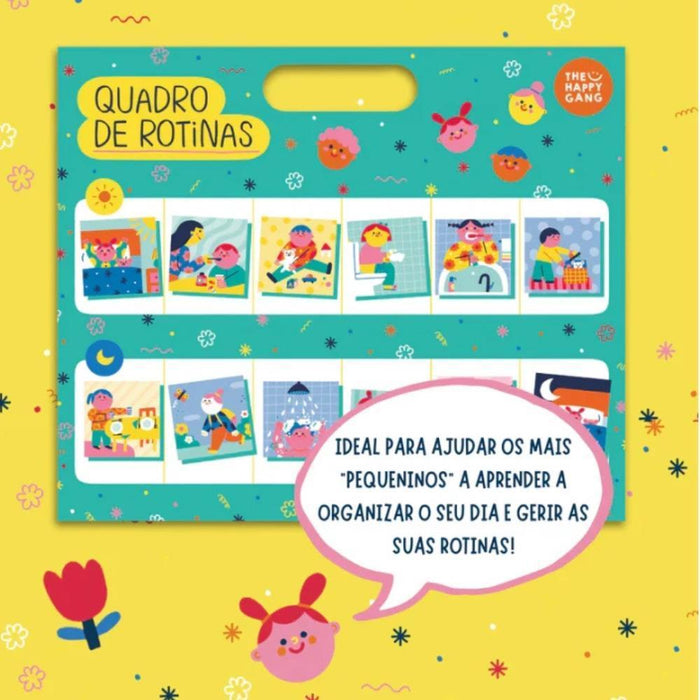 Quadro de Rotinas Magnético The Happy Gang 30cm