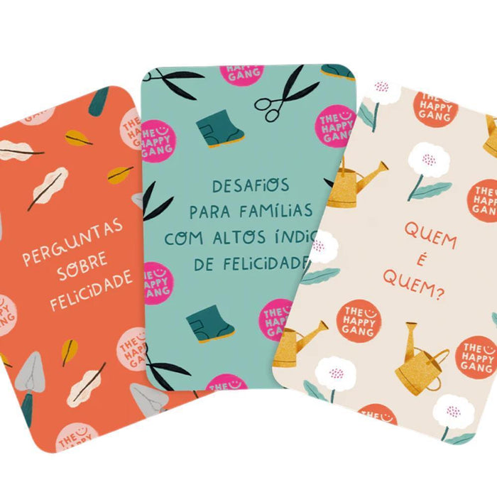 Conjunto de 3 Jogos The Happy Gang Famílias Felizes 90 Cartas