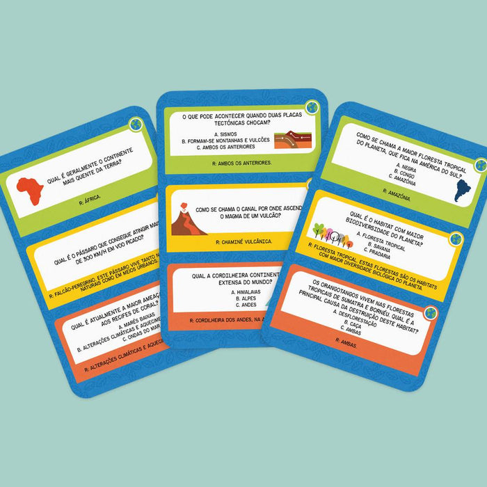 Jogo The Happy Gang Family Quiz Planeta Terra 50 Cartas