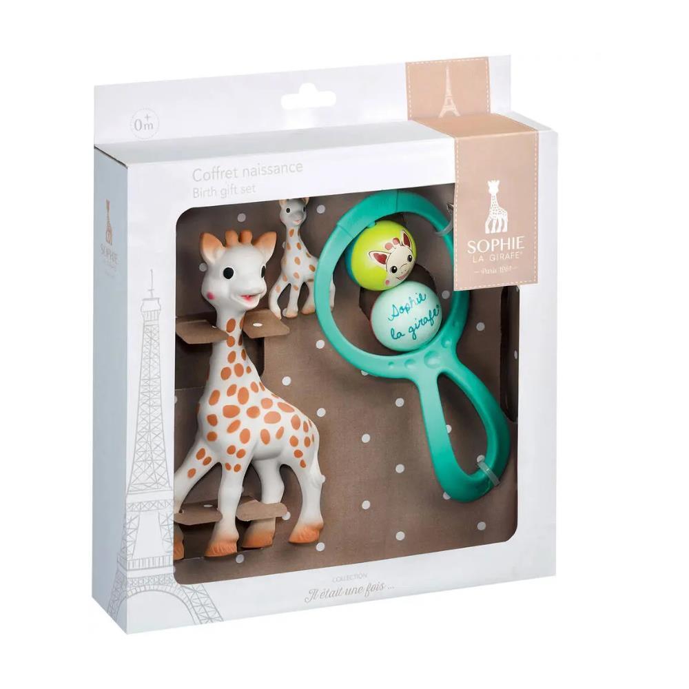 Sophie La Girafe Set 100% Hevea + Rattle + Keyring