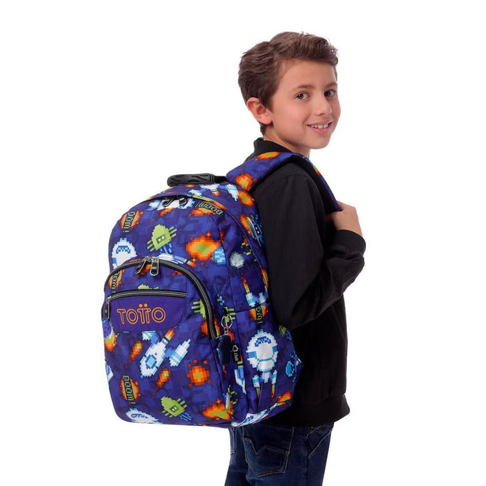 Mochila Grande Totto Acuareles 44cm