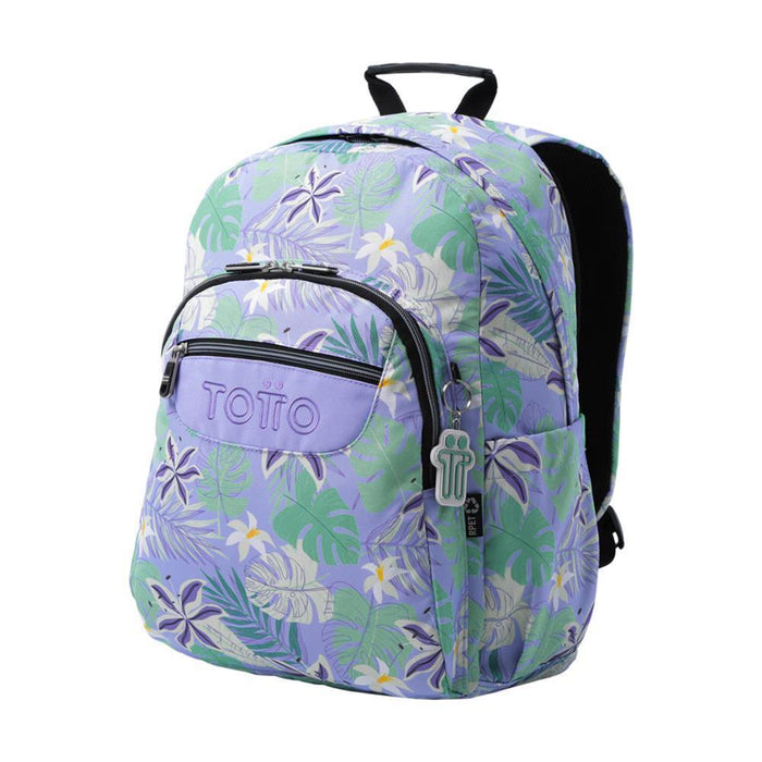 Mochila Grande Totto Acuarela Lilás 44cm