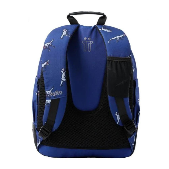 Mochila Média Totto Rayol Dinossauros Azul 44cm