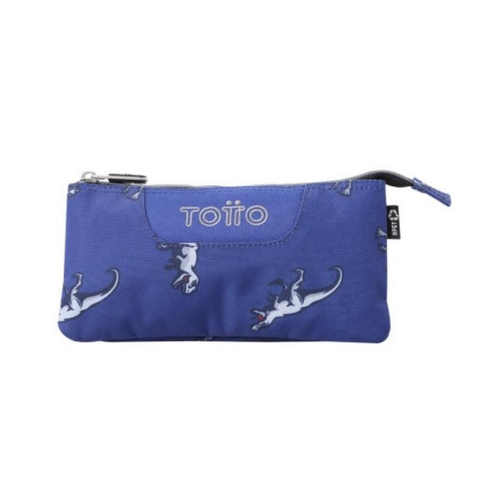 Estojo Triplo Totto Tablero Dinossauros Azul