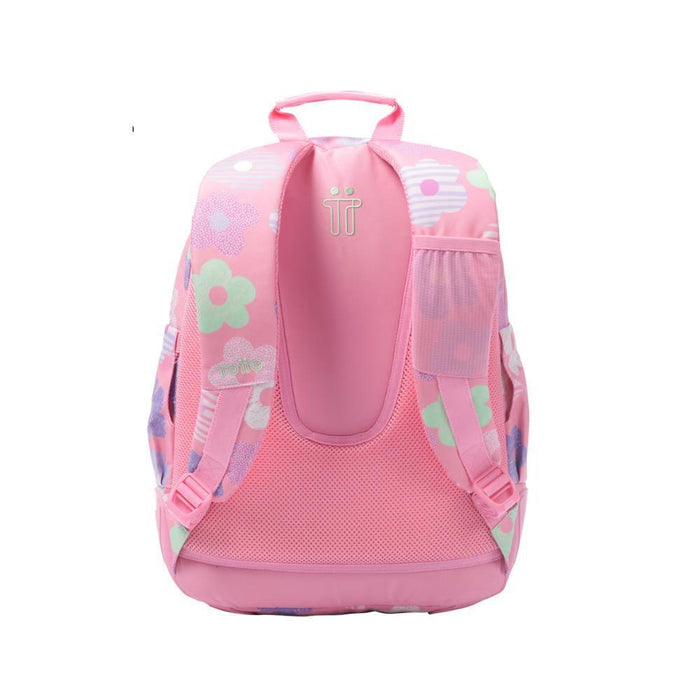 Mochila Grande Totto Rayol Flor Rosa 44cm