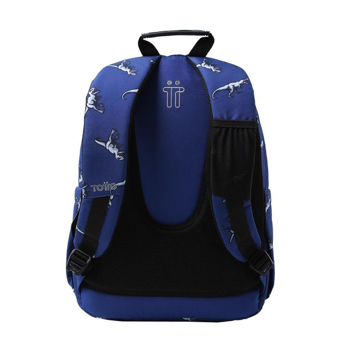 Totto Mochila Acuareles Dinossauros Azul 44cm