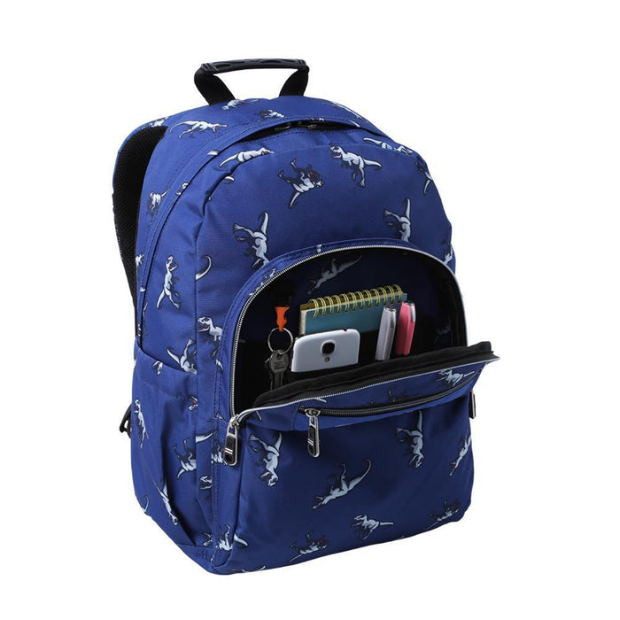 Totto Mochila Acuareles Dinossauros Azul 44cm